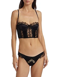 Satin & Lace Longline Bra