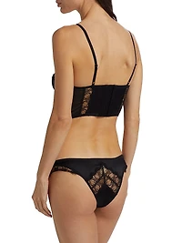 Satin & Lace Longline Bra