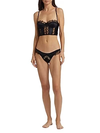 Satin & Lace Longline Bra