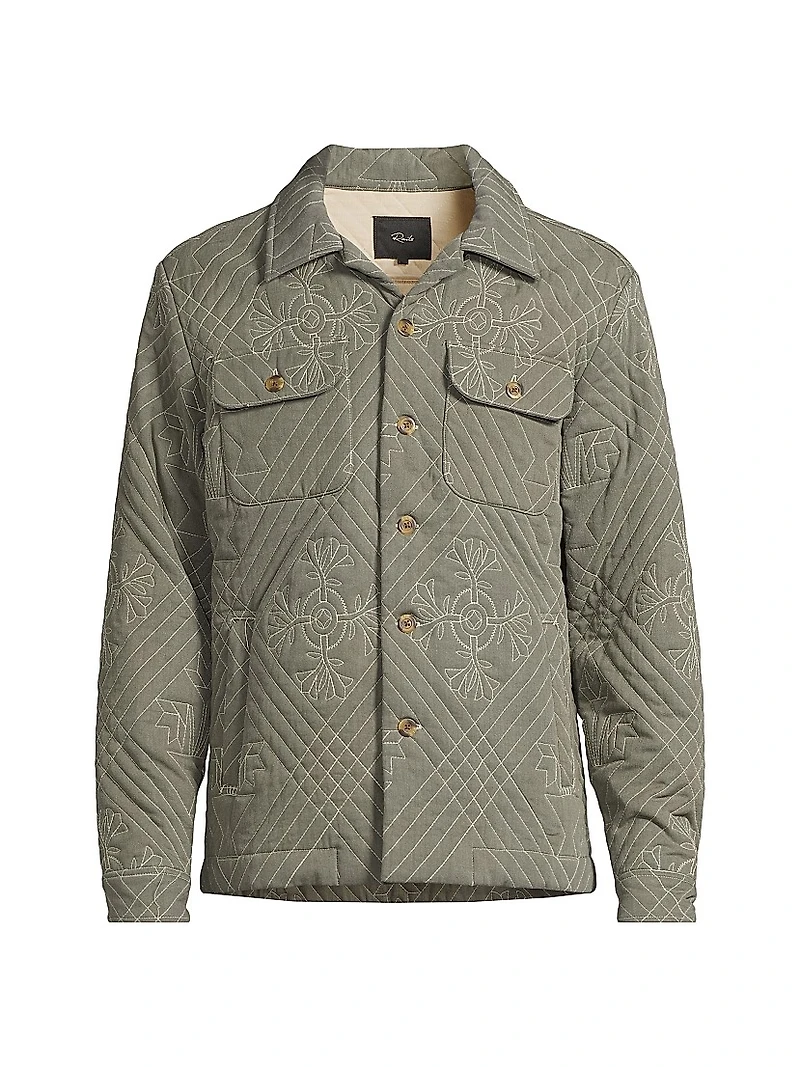 Claude Quilted Linen-Blend Shirt Jacket