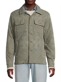 Claude Quilted Linen-Blend Shirt Jacket