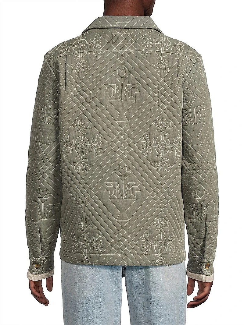 Claude Quilted Linen-Blend Shirt Jacket