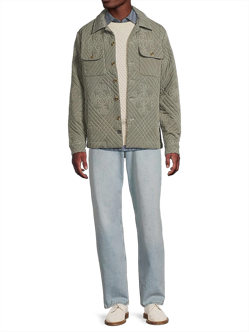 Claude Quilted Linen-Blend Shirt Jacket