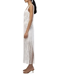 Darby Fringe Hem Cord Midi-Dress