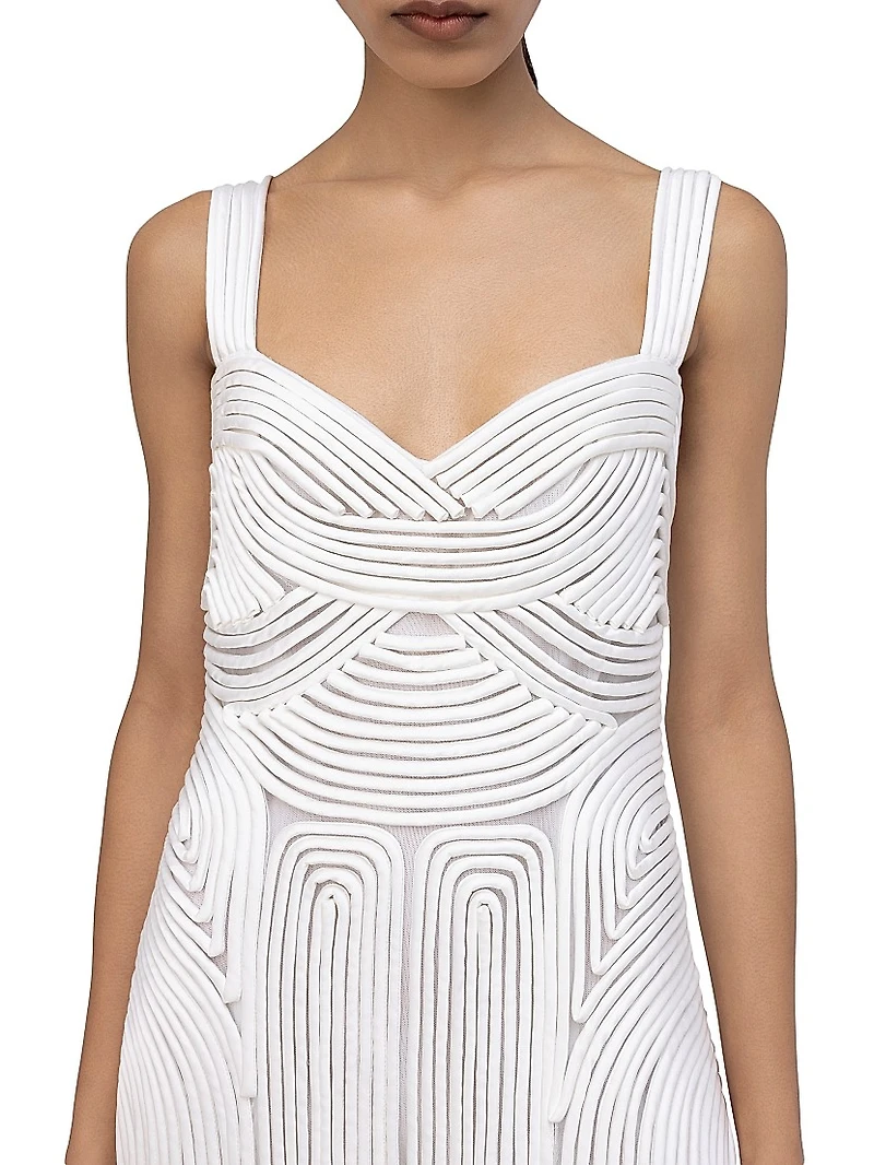 Darby Fringe Hem Cord Midi-Dress