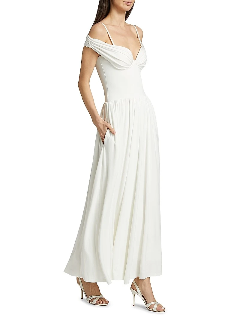 Amarantha Off-the-Shoulder Midi-Dress
