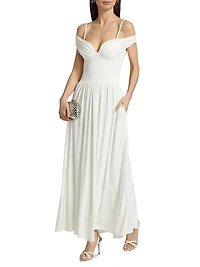 Amarantha Off-the-Shoulder Midi-Dress
