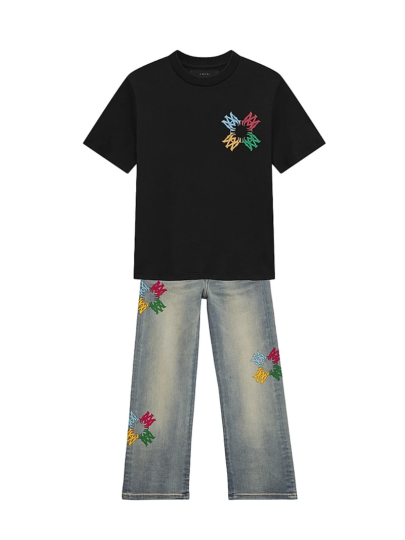 Little Boy's & Quad Scribble Jeans