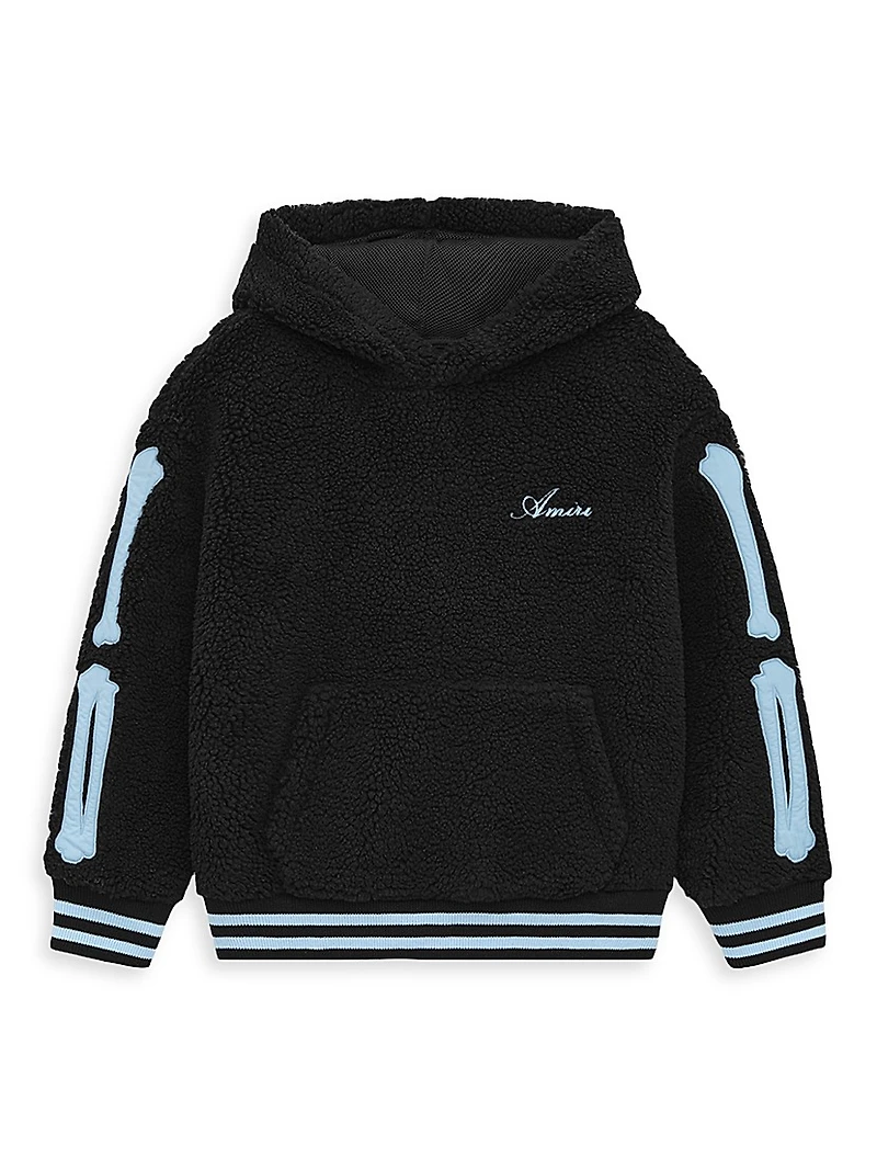 Little Boy's & Bones Sherpa Fleece Hoodie