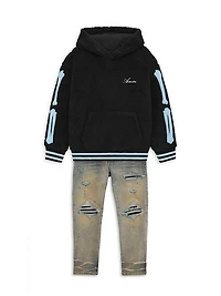 Little Boy's & Bones Sherpa Fleece Hoodie