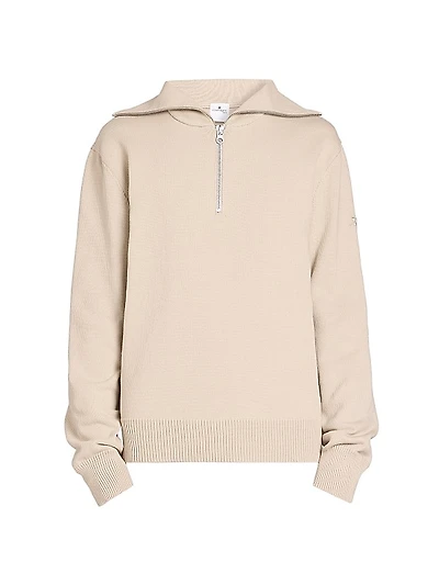 Trucker Cotton-Blend Knit Sweater
