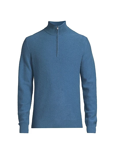 Boiled Cashmere Zip Sweater