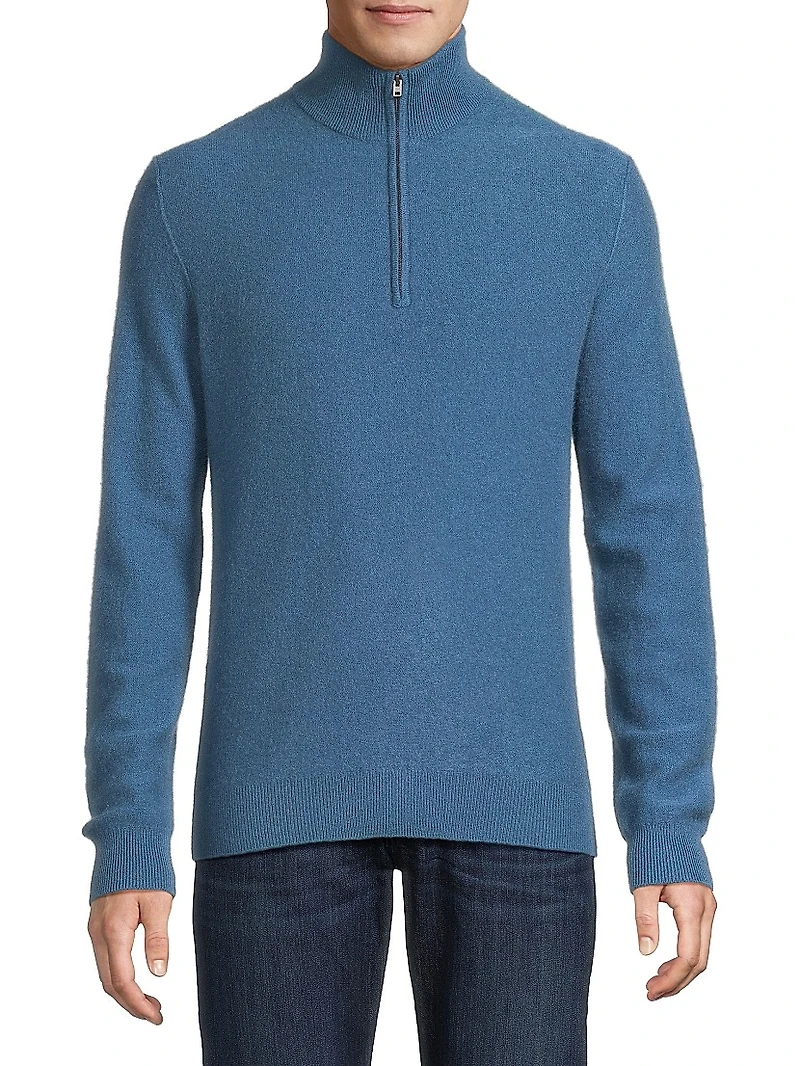 Boiled Cashmere Zip Sweater