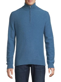Boiled Cashmere Zip Sweater