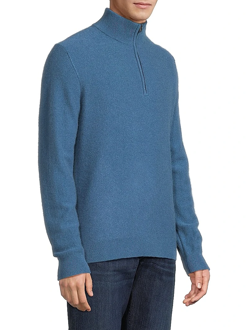 Boiled Cashmere Zip Sweater