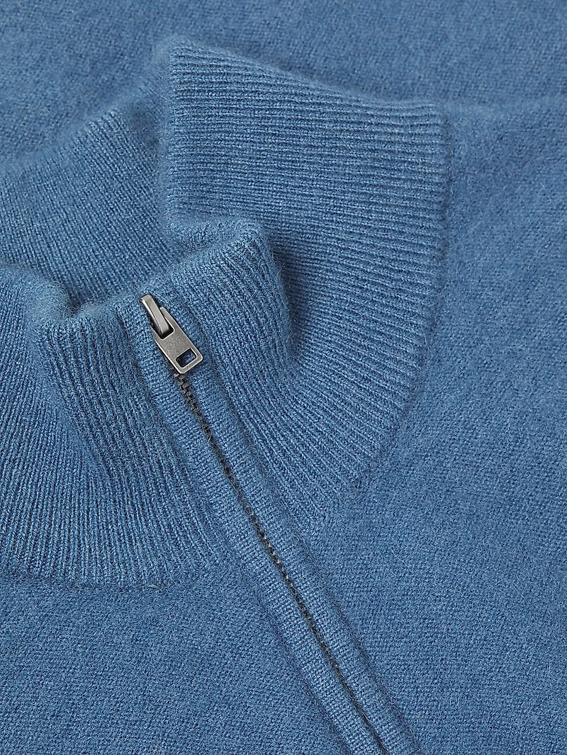 Boiled Cashmere Zip Sweater