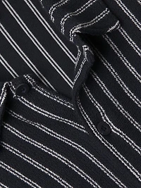Striped Bouclé Short-Sleeve Shirt