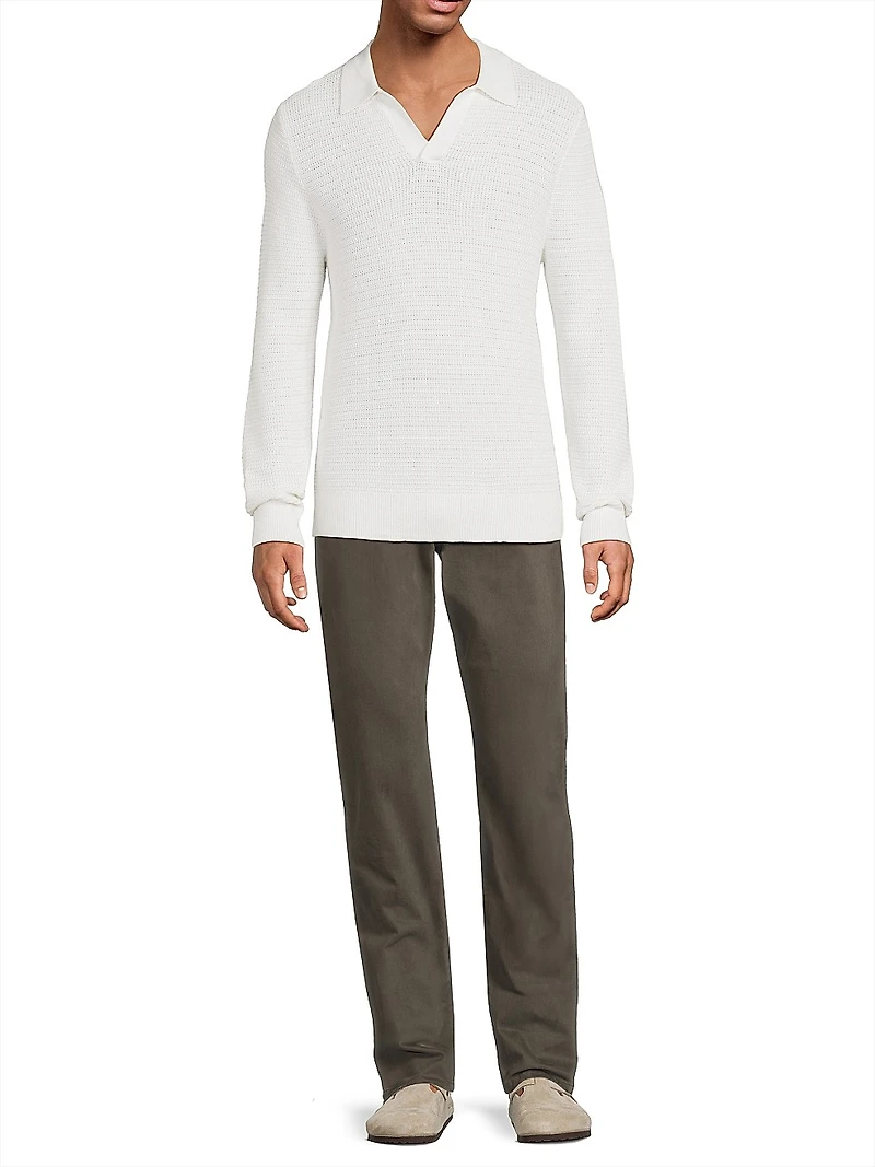 Craftsman Rib Johnny Collar Sweater