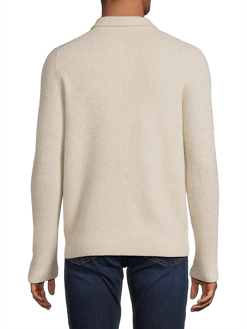 Thermal Cashmere V-Neck Sweater