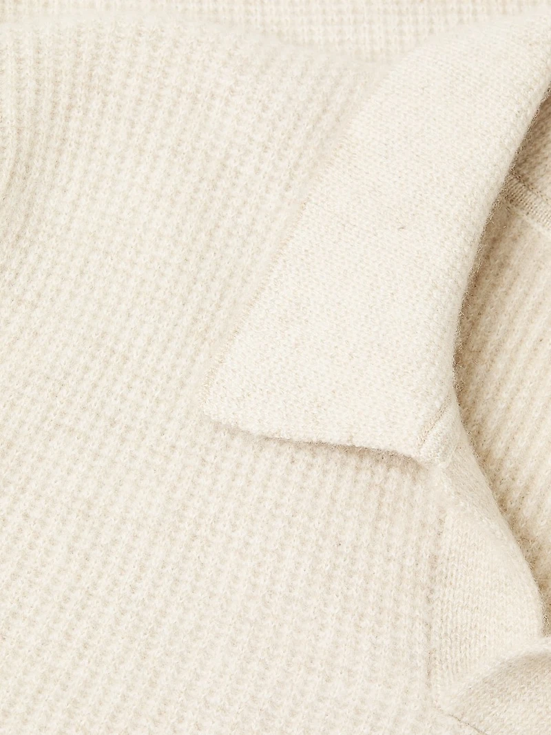 Thermal Cashmere V-Neck Sweater