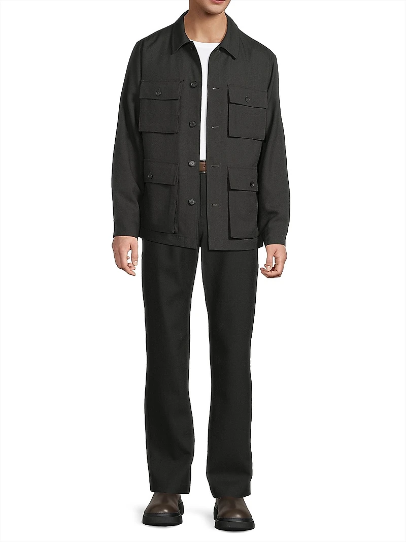 Tropical Wool Utility Pants