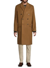 Double-Breasted Wool-Blend Coat