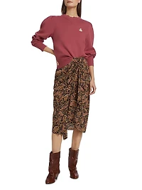 Zaine Paisley Knee-Length Skirt