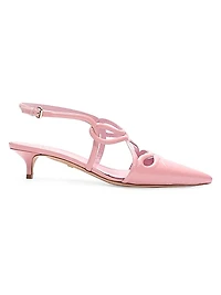Swirl 40MM Bow Cut-Out Patent Leather Pumps