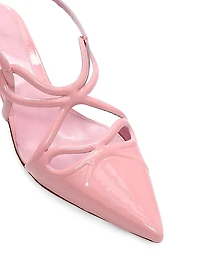 Swirl 40MM Bow Cut-Out Patent Leather Pumps