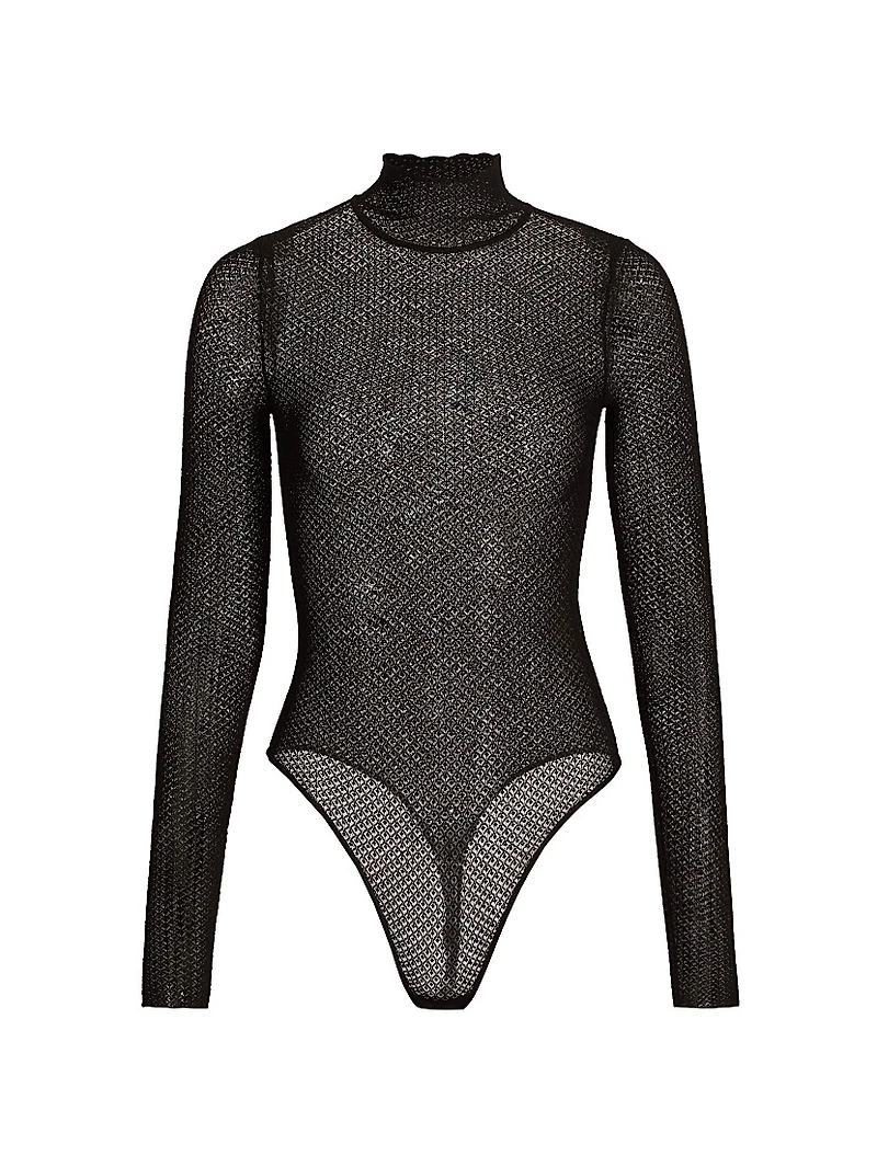 Rosiers Pointelle Lace Bodysuit