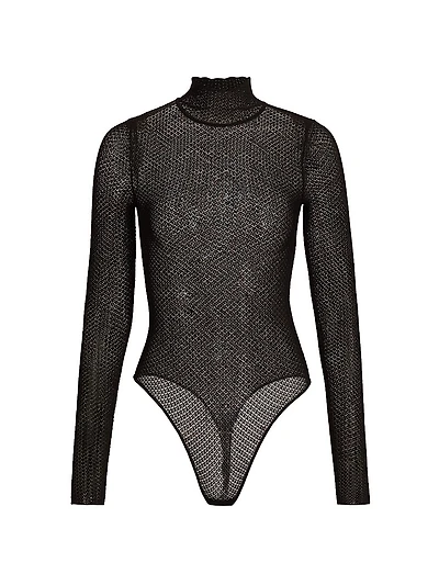 Rosiers Pointelle Lace Bodysuit