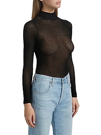Rosiers Pointelle Lace Bodysuit