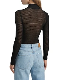 Rosiers Pointelle Lace Bodysuit