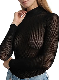 Rosiers Pointelle Lace Bodysuit