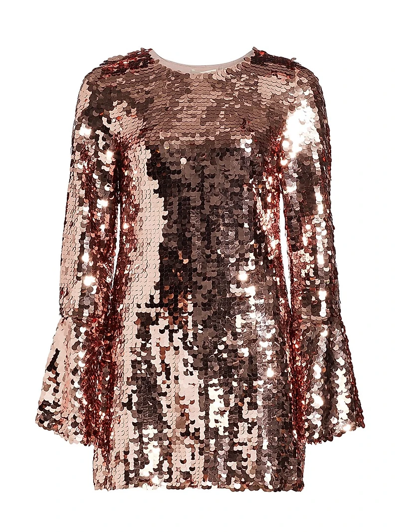 Graceland Annabella Sequined Bell-Sleeve Minidress