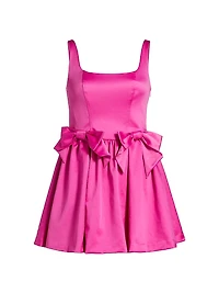 Bayer Bow-Detailed A-Line Minidress
