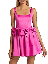 Bayer Bow-Detailed A-Line Minidress