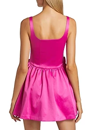 Bayer Bow-Detailed A-Line Minidress