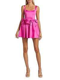 Bayer Bow-Detailed A-Line Minidress