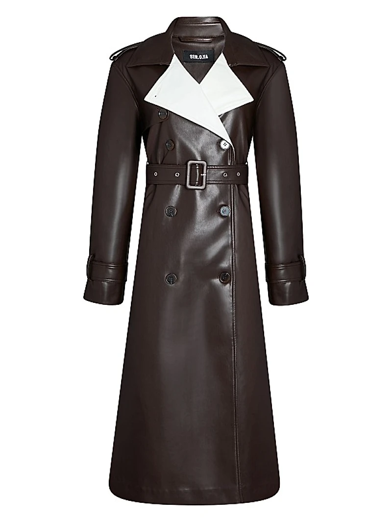 Estelle Leather Trench Coat