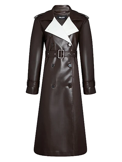 Estelle Leather Trench Coat