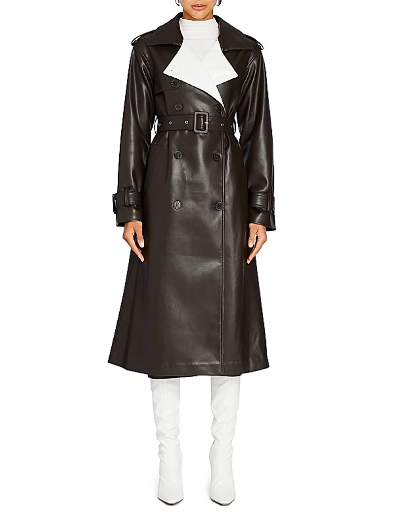 Estelle Leather Trench Coat