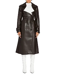 Estelle Leather Trench Coat
