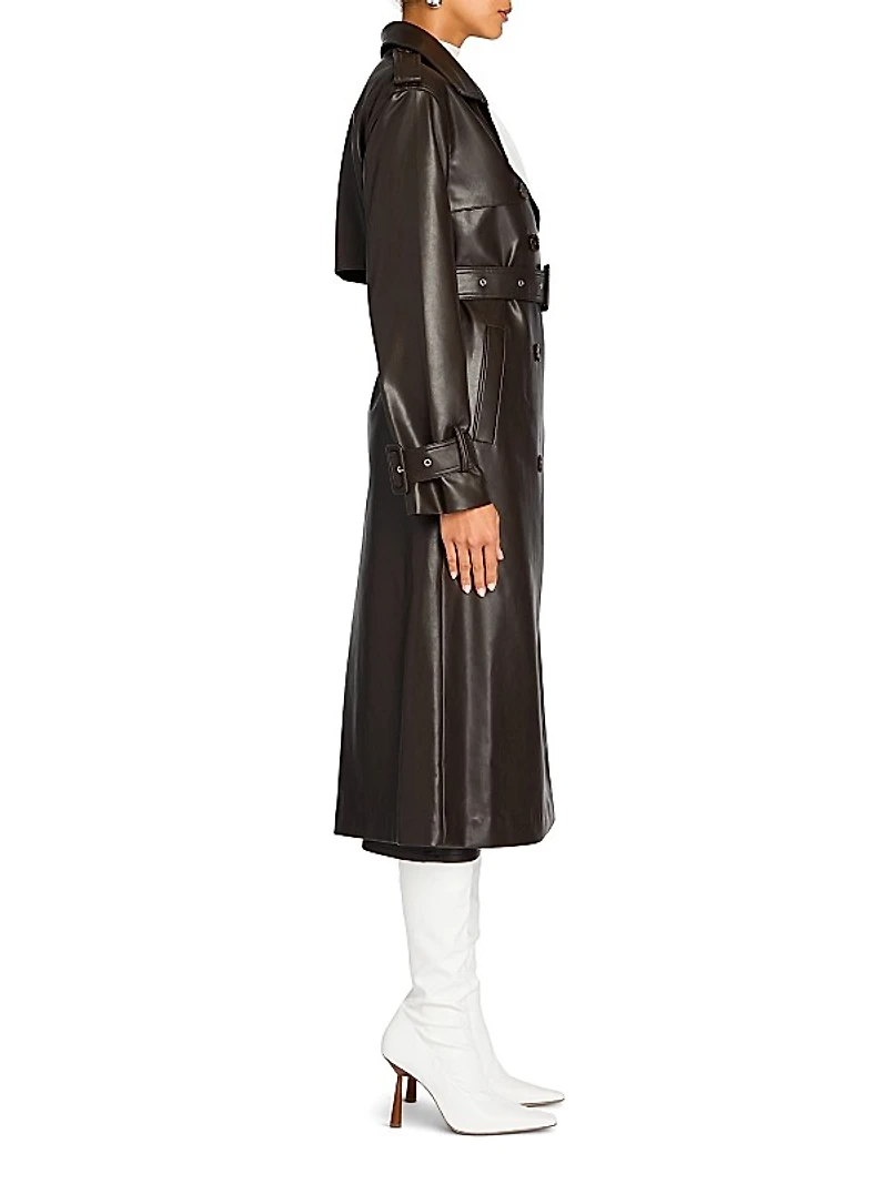 Estelle Leather Trench Coat