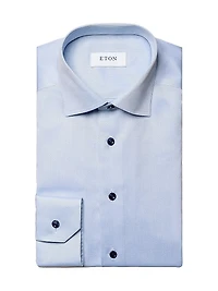 Slim-Fit Cotton Twill Button-Front Shirt