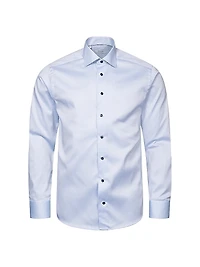 Slim-Fit Cotton Twill Button-Front Shirt
