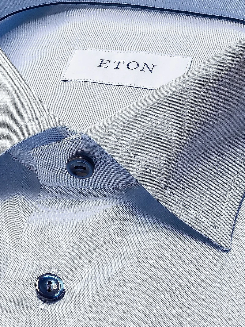 Slim-Fit Cotton Twill Button-Front Shirt