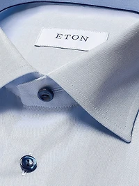 Slim-Fit Cotton Twill Button-Front Shirt