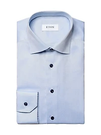 Cotton Twill Contemporary-Fit Button-Front Shirt