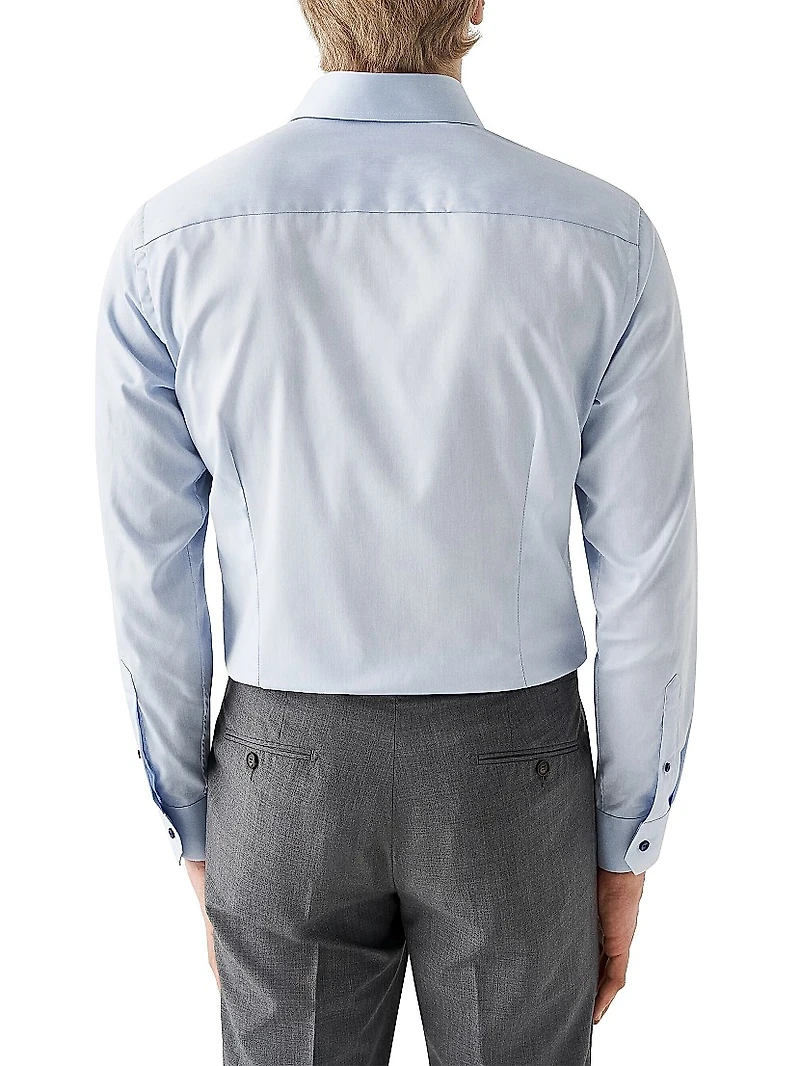 Cotton Twill Contemporary-Fit Button-Front Shirt